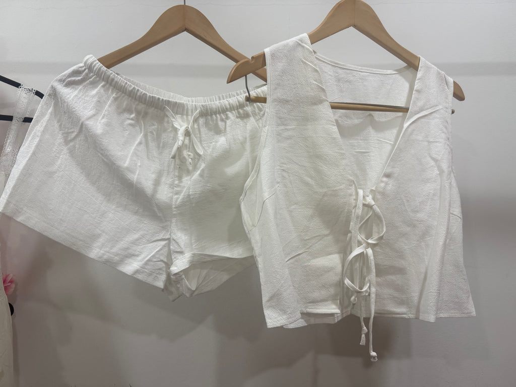 Conjunto Casual 2 Piezas - Top Corto Sin Mangas y Short | 100% Algodón