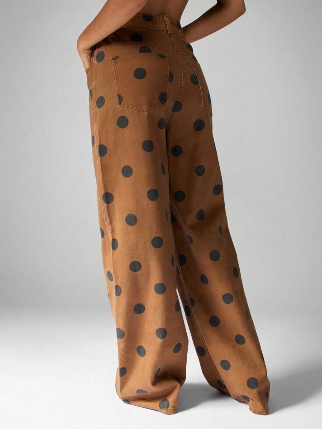 MISSGUIDED Pantalones Palazzo Lunares Talle Alto – 100% Algodón Estilo Y2K