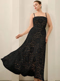 BELROSIE Vestido Largo Encaje Floral Calado