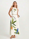 CAJUNI x Carol Peixinho Falda Maxi de Estampado Tropical para Mujer