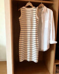 Resyla | Vestido Ajustado de Rayas Sin Mangas