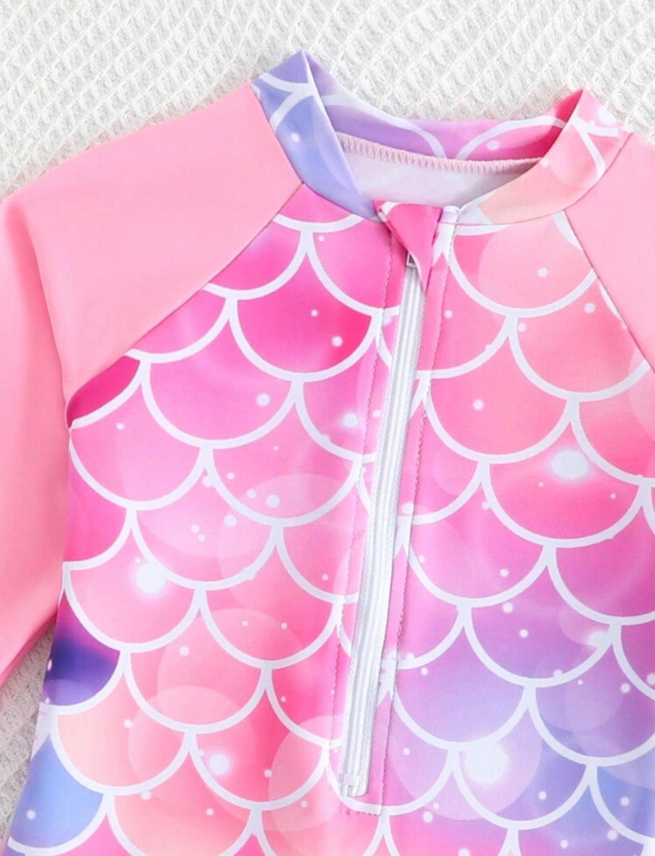 Traje de Baño Una Pieza Sirena Niña Manga Larga