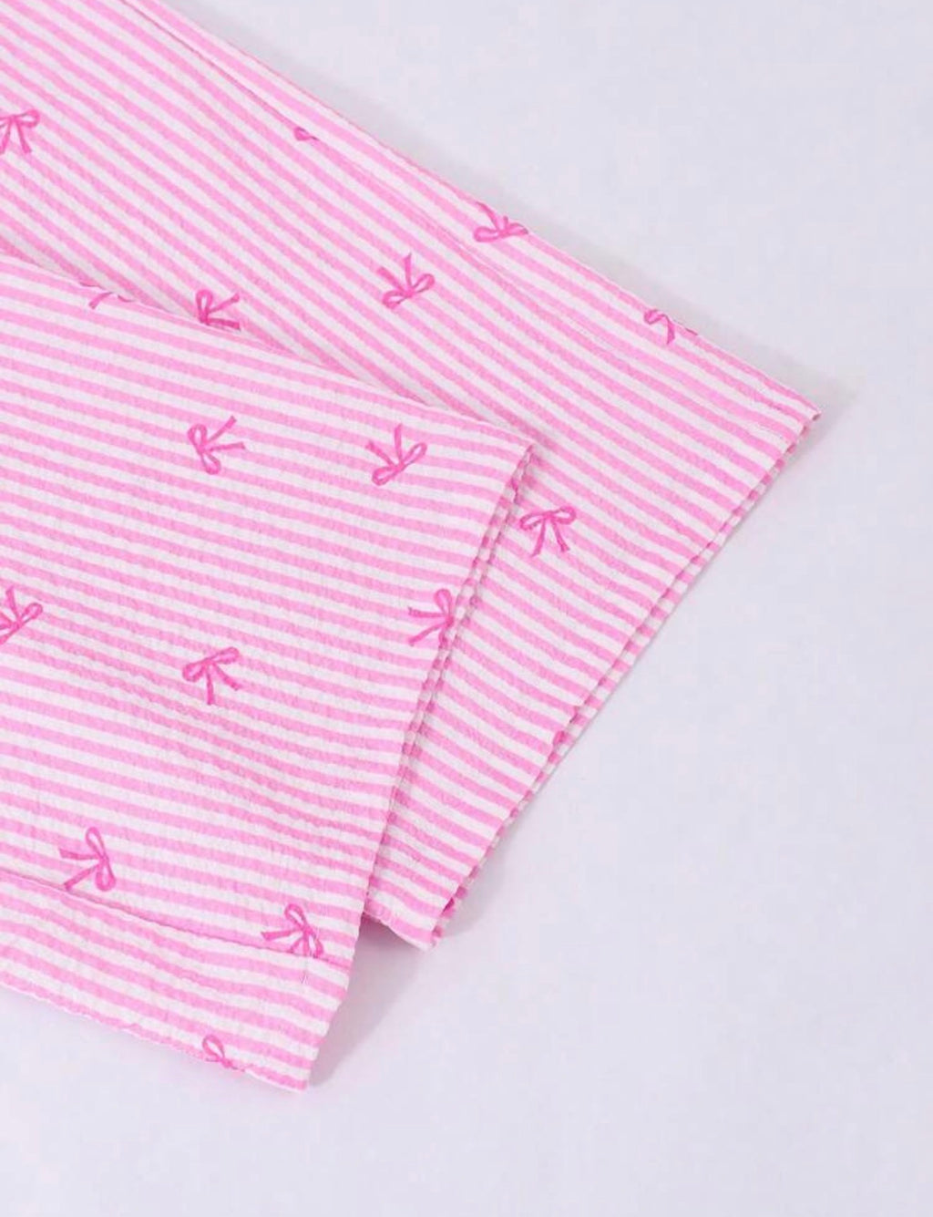 Conjunto 2 Piezas Top de Tirantes con Lazos a Rayas y Pantalón Ancho – Niña