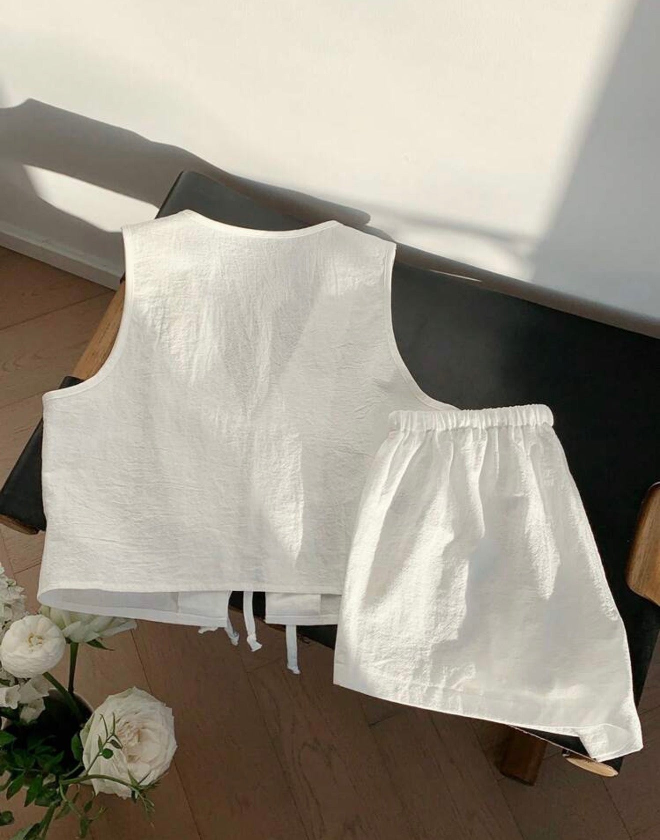 Conjunto Casual 2 Piezas - Top Corto Sin Mangas y Short | 100% Algodón