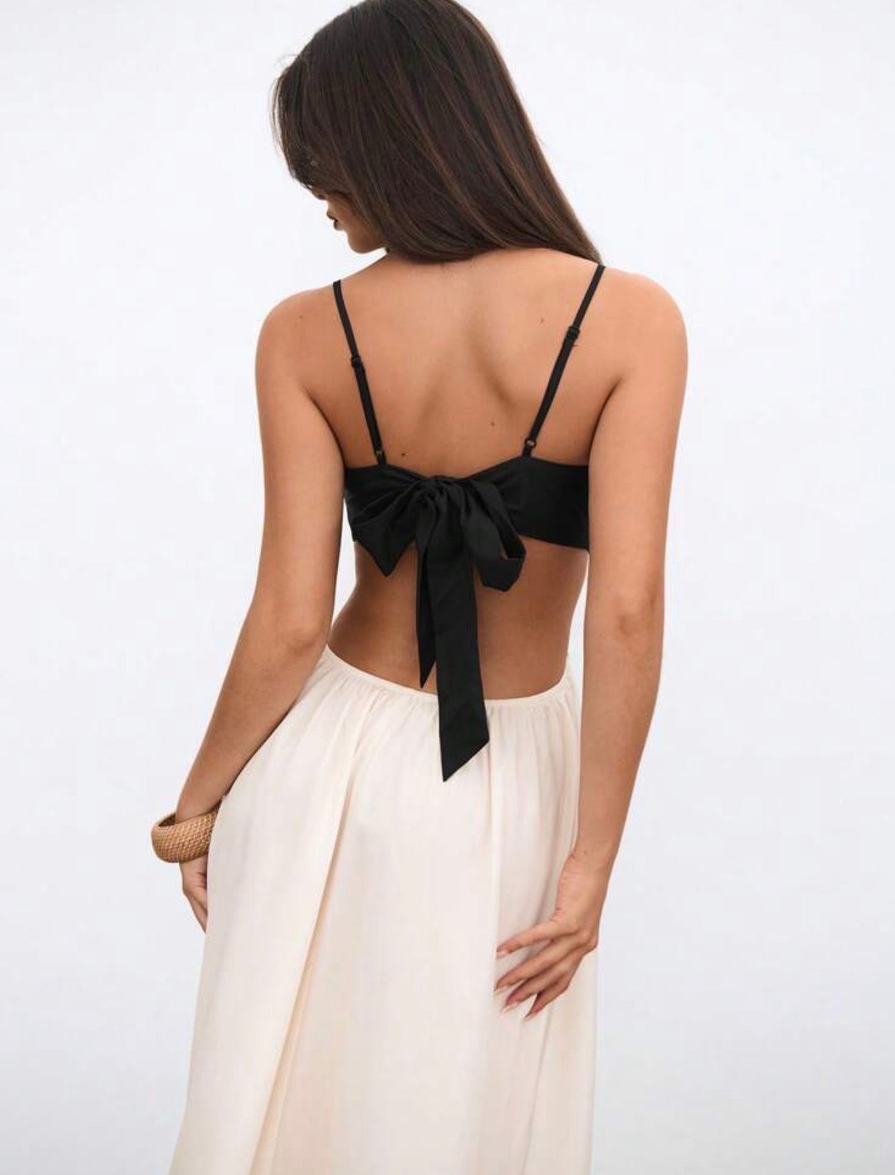Aloruh Vestido bohemio de verano estampado palmera bloques de color con escote posterior
