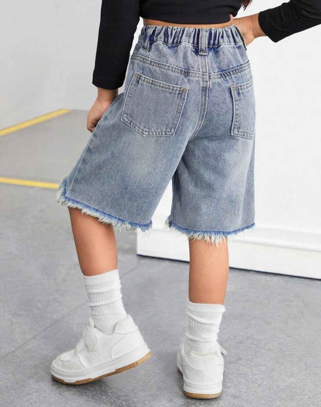Shorts de Mezclilla Holgados Estilo Y2K para Niñas