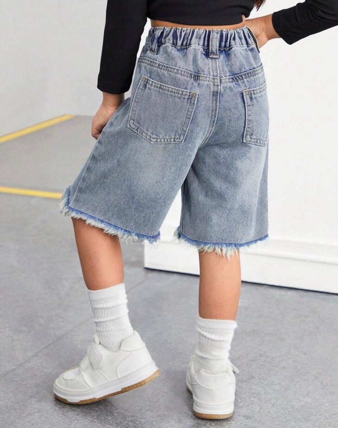 Shorts de Mezclilla Holgados Estilo Y2K para Niñas