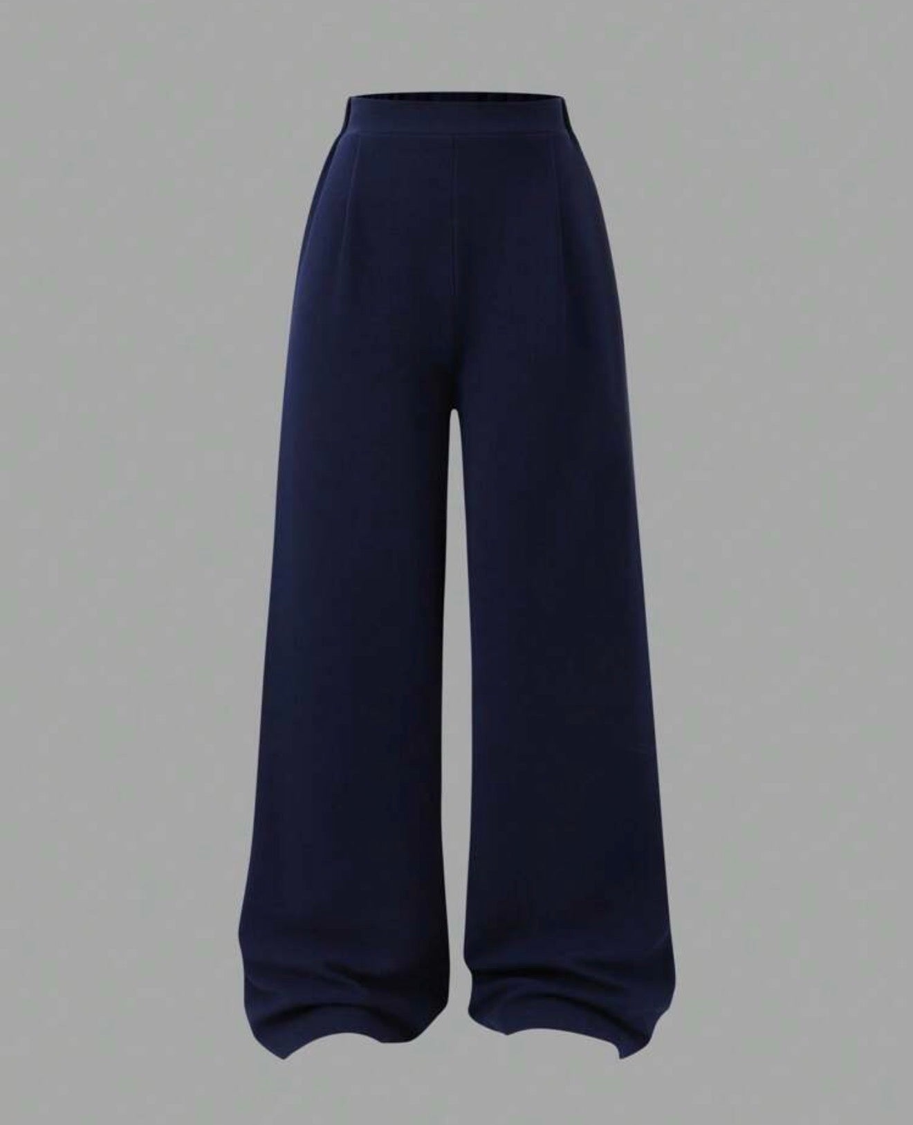 Pantalón pierna ancha azul marino - vista frontal
