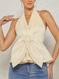 Top halter Hauture con lazo - vista frontal
