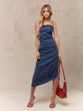 Vestido midi mezclilla - vista frontal