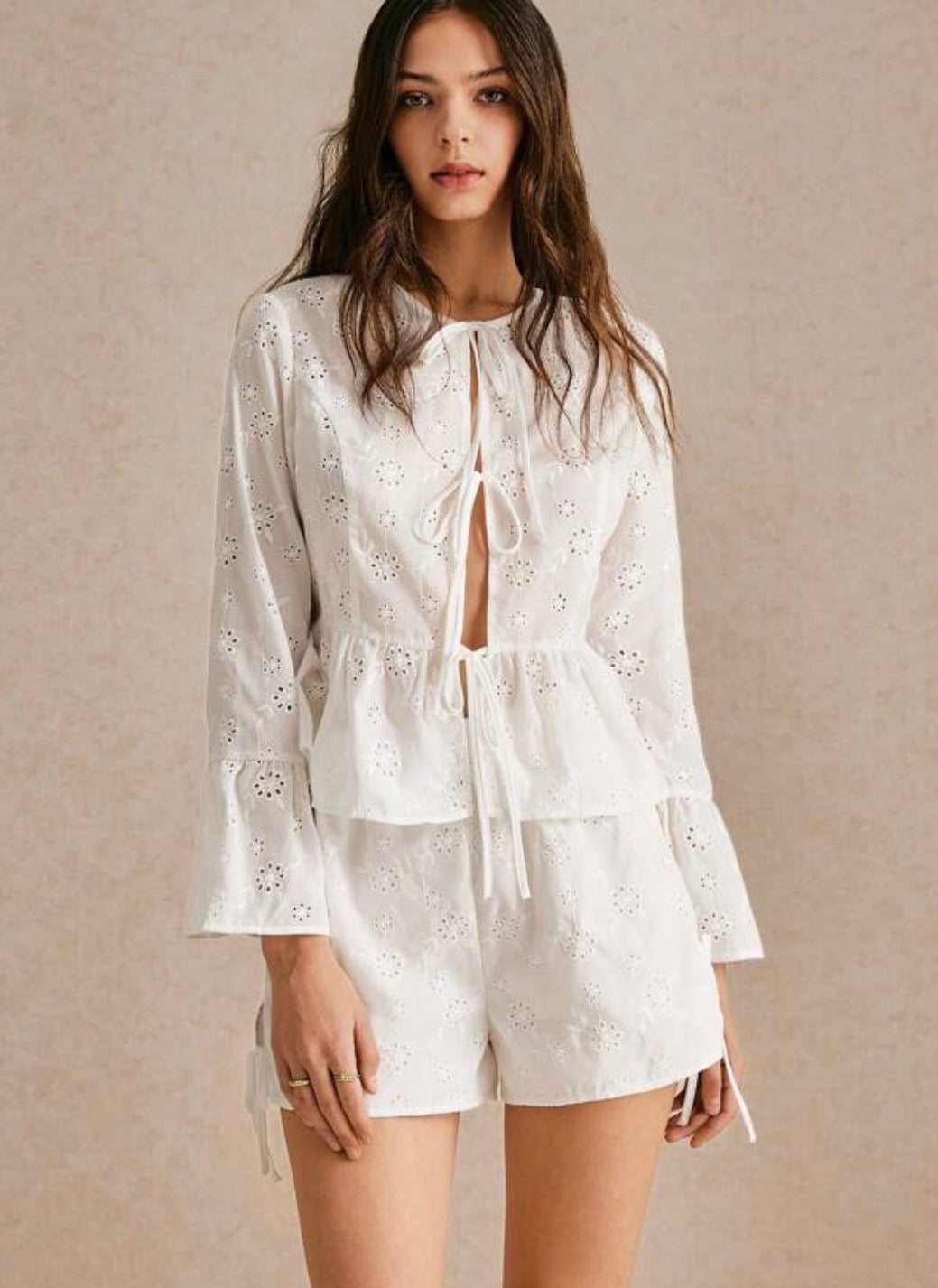 Poéselle Set 2 piezas - Detalle blusa con lazo